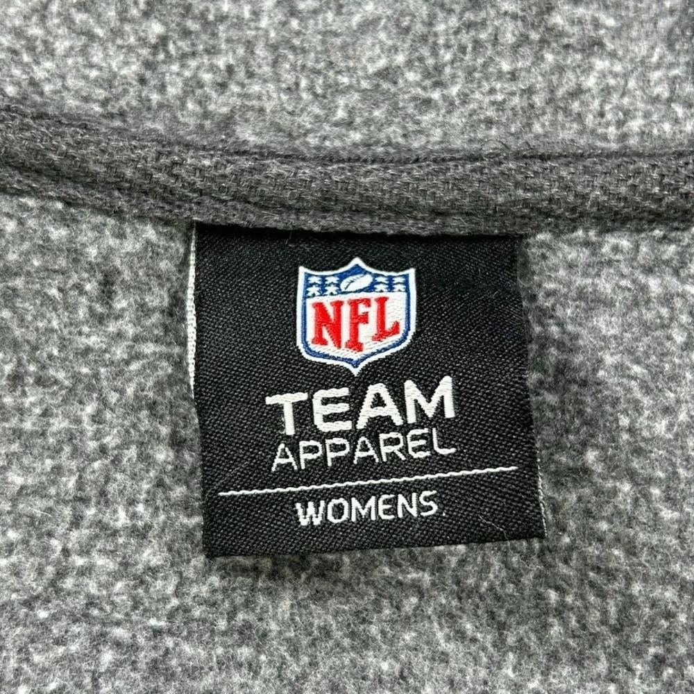NFL Team Apparel Raiders Full Zip Hoodie Sweatshirt Dark Gray Womens No Size Tag - Picture 5 of 12